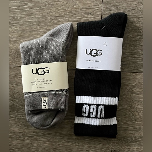 NWT UGG Womans Crew Sock Bundle. 2 Pair. Fits most 5-10 - Picture 1 of 3